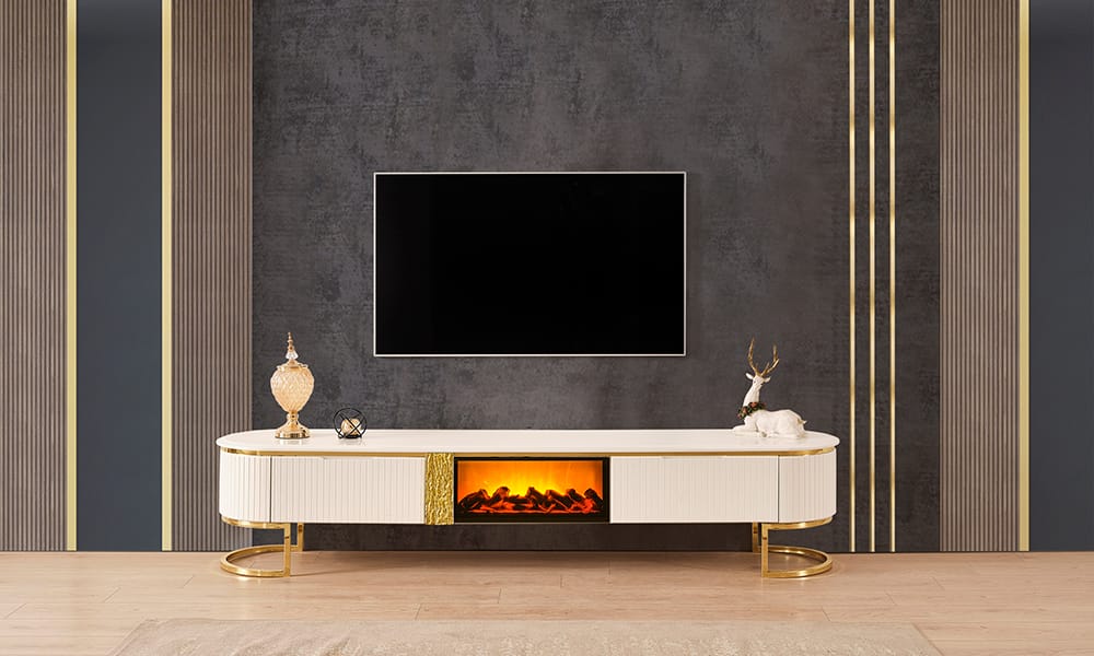 Şömineli Tv Ünitesinde Şok Fiyat