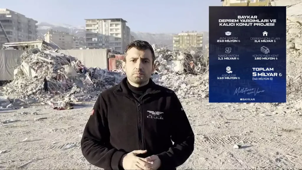 Baykar’dan deprem bölgesine 5 milyar liralık yardım!