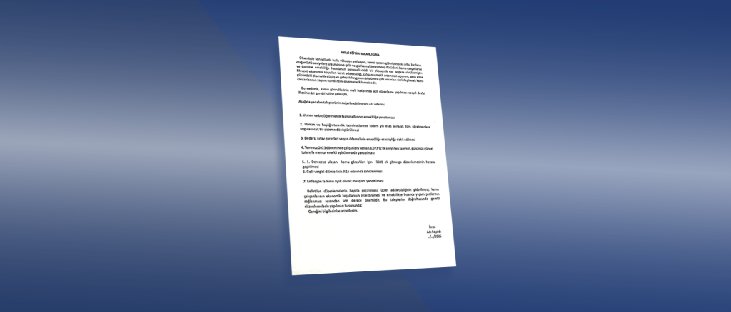 Hürriyetçi Eğitim Sen’den Mali Haklarla İlgili  Dilekçe Kampanyası